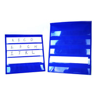 Foldable Fabric Desktop Display Stand with Pockets for Cards and Charts