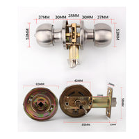 Cylindrical Door Lock Three-Bar Construction Home Hardware Square Strike Plate