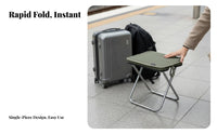 Foldable Design Miniature Camp Stool Compact Portable Seat Lightweight Camping Equipment Quick Setup for Travelers, Backpackers, Fishing, Travel, Outdoors, Backpacking
