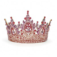 Rhinestone Crown Tall Rhinestone Crown Large Gemstone Headpiece for Stage Performances, Weddings