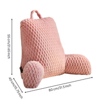 Reading Pillows for Sitting Removable Cover Reading Pillow with Arms Ergonomic Backrest Cushion with Armrests for Students, Dorm Room