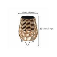 Wicker Basket Plant Stand Waterproof Woven Planter Rustic Charm for Indoor