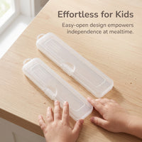 Plastic Cutlery Case for Dustproof Travel & Wall-Mounted Kitchen Storage