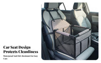 Waterproof Dog Car Seat Dirt-Proof Front Seat Dog Carrier Adjustable Straps for Cat Owners, Road Trips, Home
