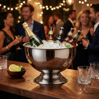 Stainless Steel Bowl Raised Pedestal Bowl Rust-Proof for Parties, Hosts