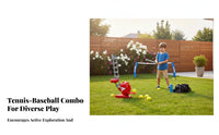 Parent-Child Interaction 2-in-1 Tennis Baseball Toy Great Gift 2 in 1 Baseball Tennis Pitcher for Toddlers, Parents, Outdoor, Backyard, Park