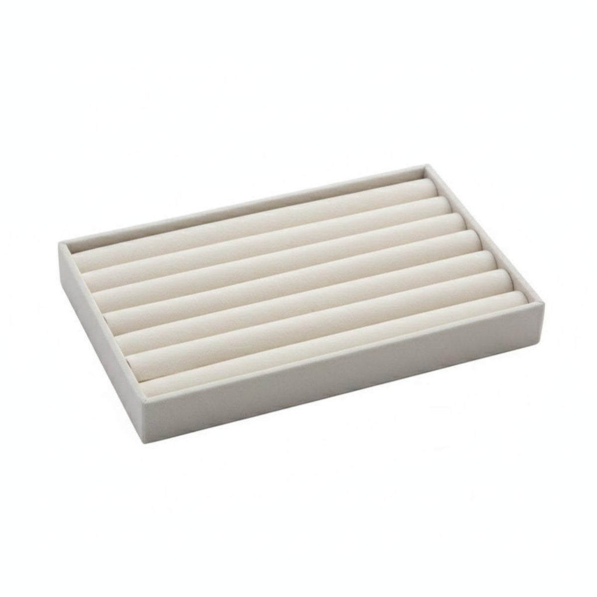 Compartmentalized Jewelry Holder Soft textile Insert Stackable soft textile Tray Set for Women