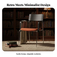 Upholstered Armchair with Metal Frame Soft Padded Pads Paded Metal Frame Seat High Weight Capacity Waterproof Textile