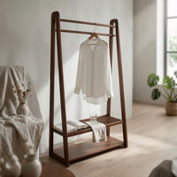 Organizer with Full-Length Mirror Freestanding Coat Rack Triple-Function Design Space-Saving for Homeowners, Apartment Dwellers