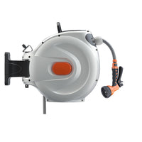 Automatic Retractable Hose Reel Wall-Mounted Water Drum Cart with Spray Nozzle for Garden Watering