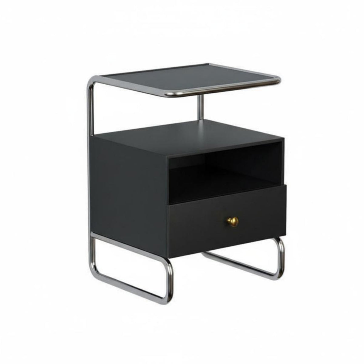 Bedside Cabinet with Open Shelf Light Luxury aesthetic for Hallway, Adults, Students