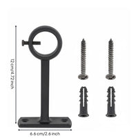Metal Curtain Rod Bracket Sturdy Single Rod Bracket Easy to Install Metal Curtain Mount for Wall