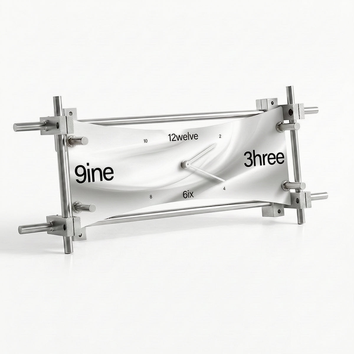 Decorative Clock with Metal Stand Simple for Shelf