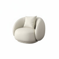 Curved Minimalist Sofa Nordic Design Upholstered Seating Low-Height Backrest Backrest Soft Teddy Texture for Apartment Dwellers