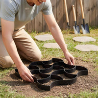 Cobblestone Mold DIY Reusable Concrete Path Former Unique Shape for Homeowners