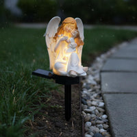 Mother and Child Angel Light Waterproof Solar Angel Light Weather Resistant Outdoor Decoration for Lawn, Patio, Memorial Site