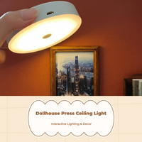 Mini LED Ceiling Light, Press Control, Dimmable Mood Lighting
