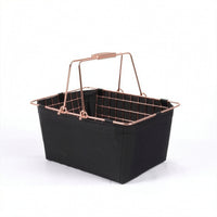 Wire-Grid Shopping Basket Sturdy Carbon Steel Basket Lightweight