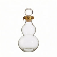 Transparent Glass Wine Bottle Glossy Finish Drinkware Narrow Neck