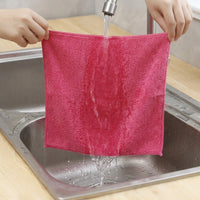 25cm Microfibre Cloth and Cleaning Cloths Pack of 5, Non Scratch Soft Cloth for Glass and Dishes, 240 GSM Polyester-Nylon for Wet and Dry Use