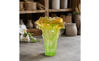 Crystal Flower Vase Elegant Decorative Blossom Vase Handmade for Housewarming