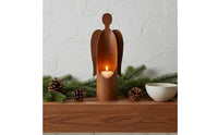 Rusted Metal Angel Holder Memorial Gift Candlestick for Christmas, Wedding
