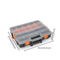 Tool Box with Transparent Lid Compartmented for DIYers