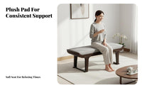 New Chinese design Curved Top Long Bench Modern Minimalist Design End-of-Bed Bench Multi-Purpose Indoor Furniture adaptable Use for Tea Lovers, Homeowners, Interior Designers, Living Room, Entryway, Bedroom, Hallway