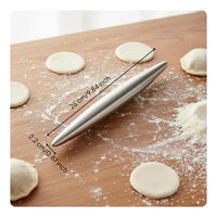 Stainless Steel Rolling Pin Rust-Proof Dumpling Wrapper Roller Non-Stick Surface