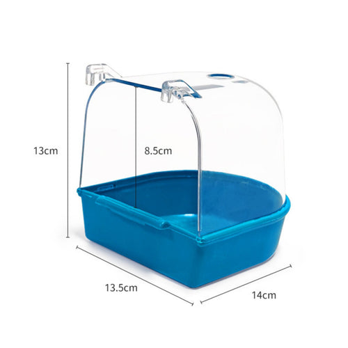 Bird Enclosure Bath House Clear View Parrot Bath Container Long-Lasting Material