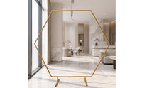 Hexagonal Arch Snap-Assembly Wedding Arch Stand Freestanding Backdrop Frame with Feet for Decorators, Florists, Weddings, Parties, Photo Booths