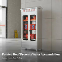Fire Equipment Cabinet Waterproof Fire Cabinet Emergency Supply Locker for Facility Managers, Outdoor, Factories
