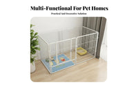 Secure Door Lock Indoor Pet Playpen with Gate Multiple Configurations Modular Dog Fence Easy Assembly Foldable Metal Dog Pen Sturdy Construction for Medium Dogs, Young Dogs