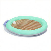 Cooling Mat with Raised Rim Anti-Slip Pet Cooling Mat Woven for Floor