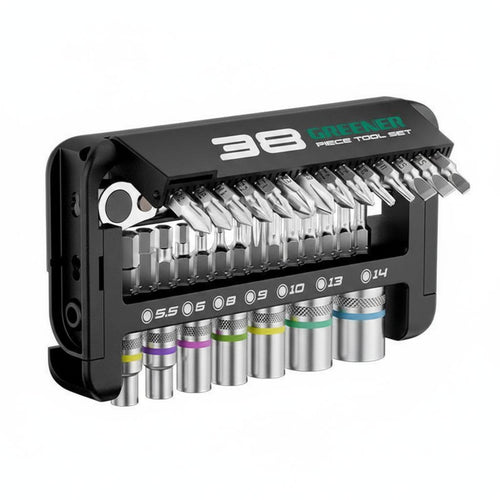 38 Pieces Ratchet Socket Wrench Set Compact Quick Ratchet Wrench Set Easy Grip