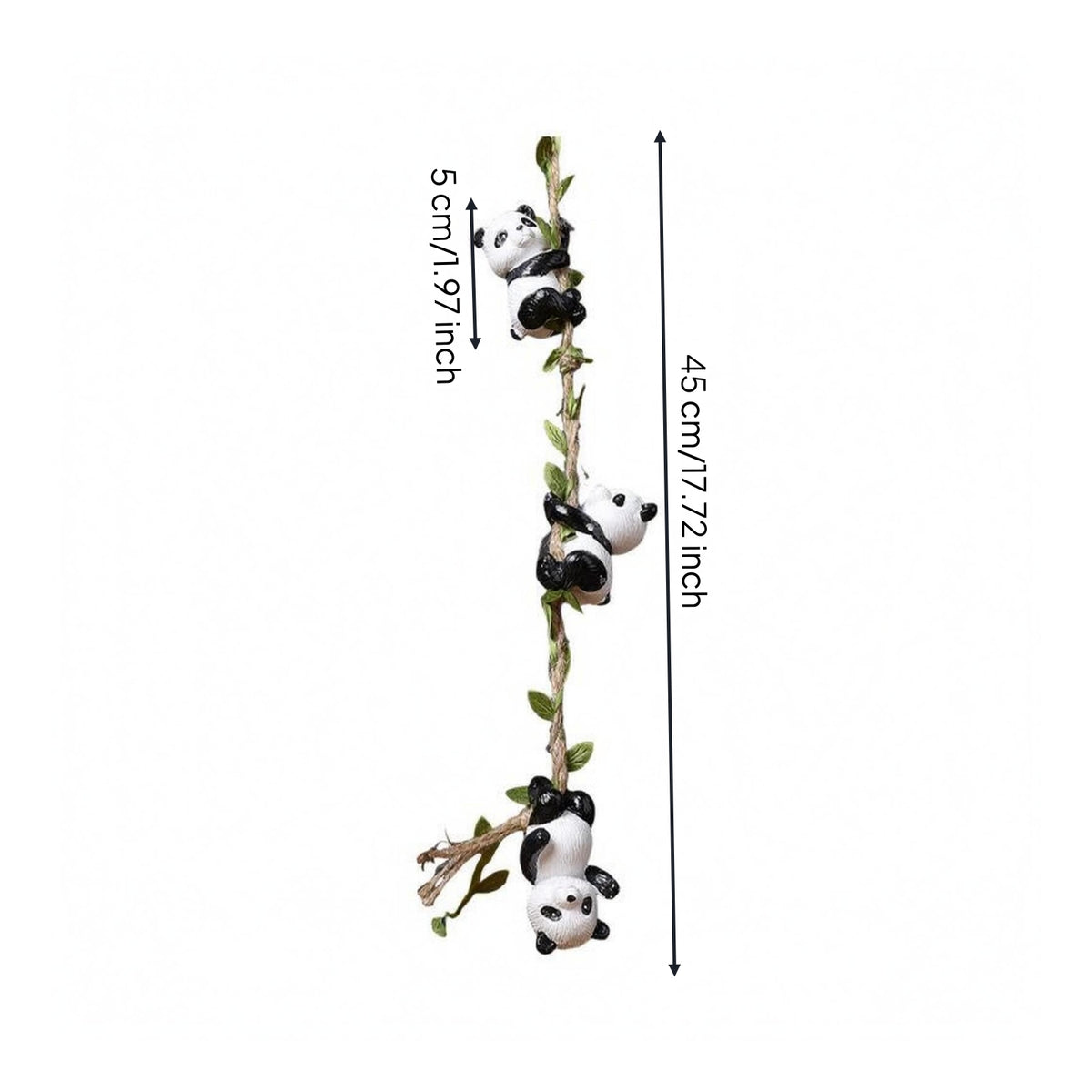 Climbing Panda Ornament Look Panda Vine Decoration Cute for Indoor