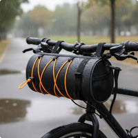 Drawstring Tube Bag Fastening Strap Mount Cylinder Bike Convenient Pouch to Carry Two-Wheeler Front Pouch for Mountain Biking, Biking