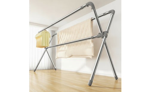 Collapsible Folding Clothes Drying Rack Foldable Clothes Drying Rack Easy to Move Stand Space-Saving for Indoor