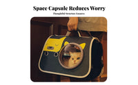 Portable Space Capsule Pet Backpack Breathable Space Capsule Pet Carrier Adjustable Padded Straps for Travelers, Outdoor Enthusiasts, Hiking