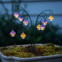 9 Pieces Lantern Flower Planter Pick Creative Design Fan Shaped Hanging Ornament