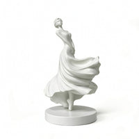 dancers Statue with Pedestal Decorative dancers Figurine Modern Ornament for Living Room, Entryway, Bookshelf