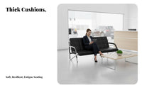 Minimalist design sectional Sofa Set Modern Design Upholstered Metal Frame Sofa Set long-lasting Construction Reception Seating Flexible Configuration for Interior Designers, Business Owners, Adults, Waiting Room, Lounge Area