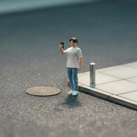 1:64 Scale Figure Realistic Detail 1:64 Scale Figurine Workmanship Diorama Person Figurine for Collectors, Photo Prop, Desk Display