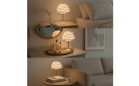 Corded Rose Lamp Button-Switch Flower Lamp Romantic Sculptural for Bedroom, Reading Corner