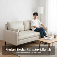 Linear 3-Seater Sofa Modern Design Living Room Furniture Soft Upholstery Easy to Clean for Families, Small Areas, Deactivatedice