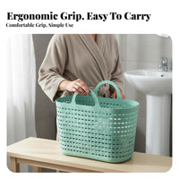 Handled Shower Tote With Handles Organizing Basket Easy to Clean for Under Sink