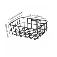 Front Bike Basket Cargo Net Aluminum Cycle Basket Large Capacity for Commuters