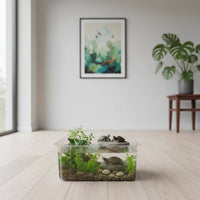 Deep Water Turtle Basin Easy to Clean Plastic Turtle Enclosure High Clarity