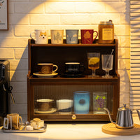 3-Tier Bamboo Cup Rack for Tabletop, Tea Cups, Coffee Mugs, and Kitchen Utensils