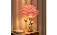 Warm Glow Lotus Lamp Tabletop Floral Lamp Decorative Ambient for Bedside, Bedroom, Desk